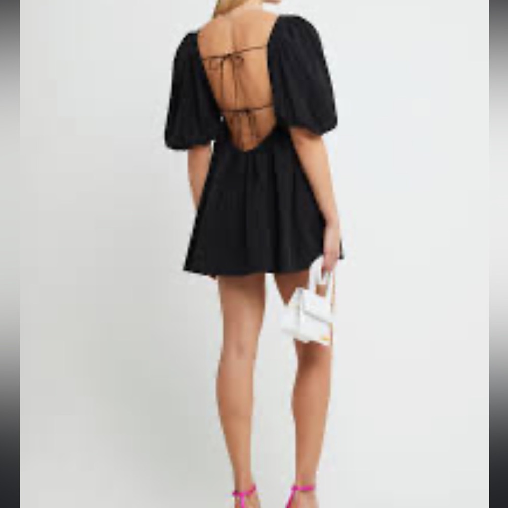 Nwt black backless mini dress